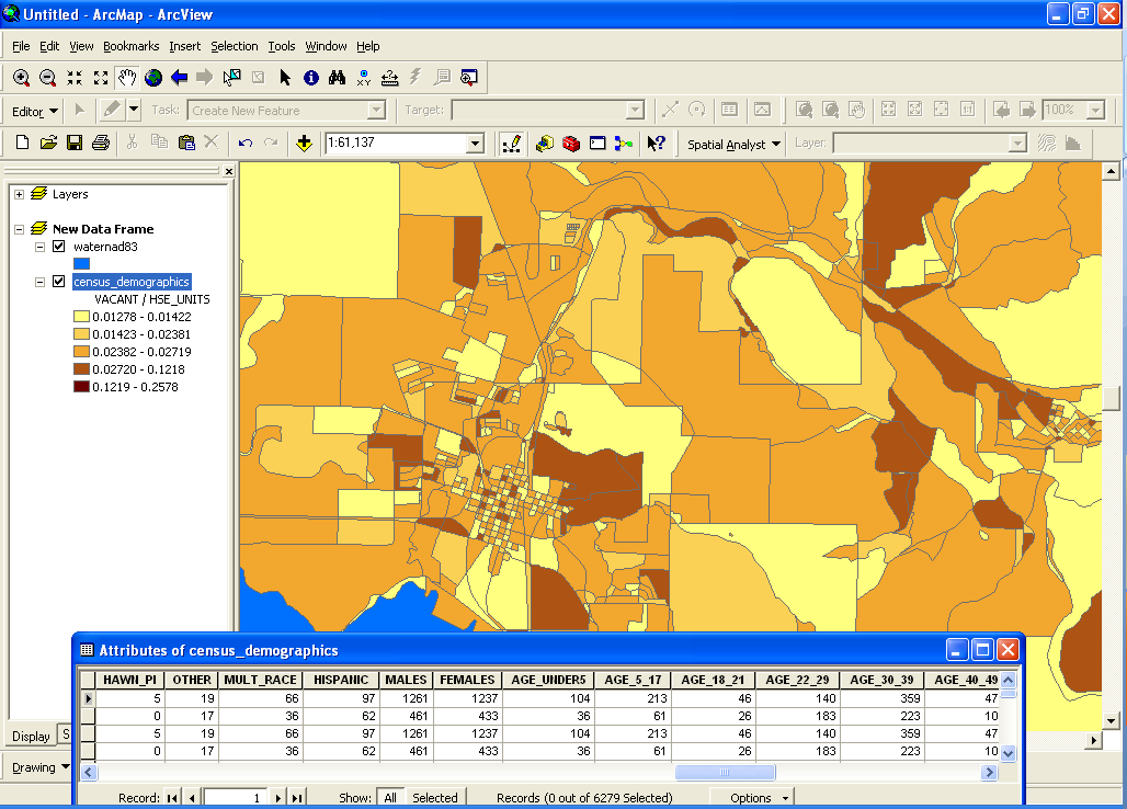 Census Demographics - Attribute Table