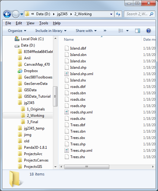 Scren save of folders
