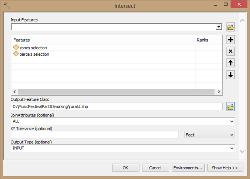 Intersect Tool: RuralU.shp