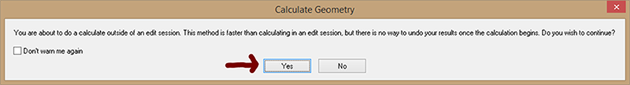 image of calculate geometry warning