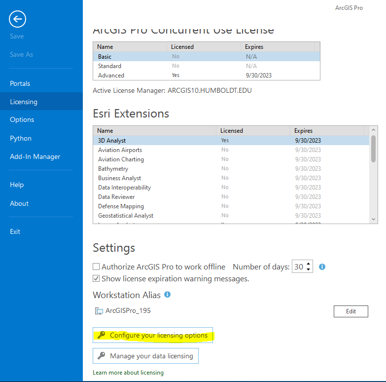 ArcGIS Pro Licenses