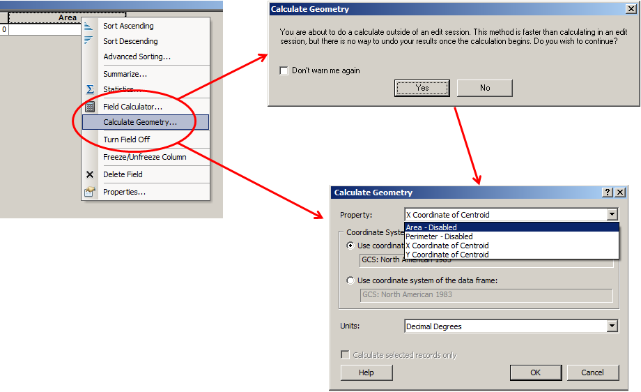 Calculating Geometry in ArcMap